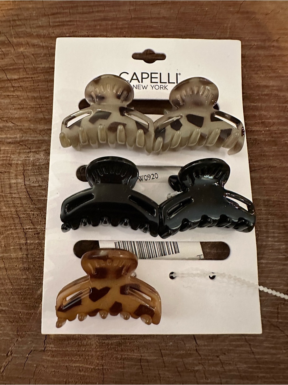 Capelli of New York Hair Claw Clips - Tortoise, Black, Beige